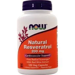 Now Natural Resveratrol (200mg) 120 vcaps